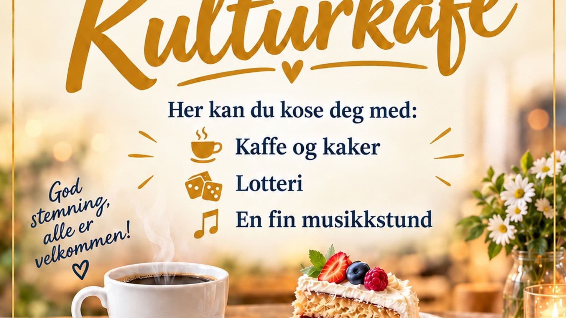 Kulturkafé på Lysingheim☕️🎶