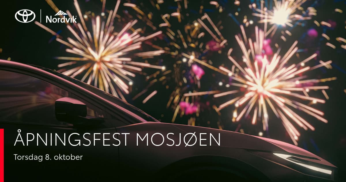 🎉 Velkommen til åpningsfest hos Toyota Nordvik i Mosjøen – torsdag 8. oktober!